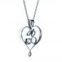  14K Gold Custom Initials Diamond Pendant - Front View -  1236 - Thumbnail