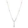 14k Rose Gold 14k Rose Gold Custom Laser Linked Diamond Necklace - Three-Quarter View -  102063 - Thumbnail