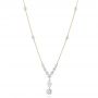 14k Yellow Gold 14k Yellow Gold Custom Laser Linked Diamond Necklace - Three-Quarter View -  102063 - Thumbnail