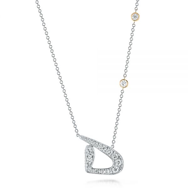 Custom Letter D Diamond Pendant - reference design