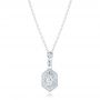 18k White Gold 18k White Gold Custom Marquise Diamond Pendant - Three-Quarter View -  102429 - Thumbnail