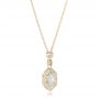 14k Yellow Gold 14k Yellow Gold Custom Marquise Diamond Pendant - Flat View -  102429 - Thumbnail