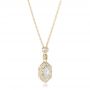 14k Yellow Gold 14k Yellow Gold Custom Marquise Diamond Pendant - Flat View -  102429 - Thumbnail