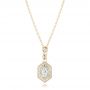 14k Yellow Gold 14k Yellow Gold Custom Marquise Diamond Pendant - Three-Quarter View -  102429 - Thumbnail