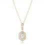 14k Yellow Gold 14k Yellow Gold Custom Marquise Diamond Pendant - Three-Quarter View -  102429 - Thumbnail