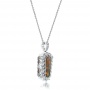 Custom Opal And Diamond Pendant - Flat View -  101991 - Thumbnail
