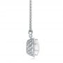 14k White Gold Custom Opal And Diamond Pendant - Side View -  101166 - Thumbnail