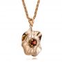 14k Rose Gold 14k Rose Gold Custom Organic Red Garnet Pendant - Flat View -  100631 - Thumbnail