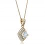 18k Yellow Gold 18k Yellow Gold Custom Pave Diamond Pendant - Flat View -  100820 - Thumbnail