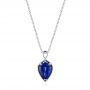 18k White Gold 18k White Gold Custom Pear Tanzanite Pendant - Three-Quarter View -  105117 - Thumbnail