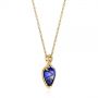 14k Yellow Gold 14k Yellow Gold Custom Pear Tanzanite Pendant - Flat View -  105117 - Thumbnail