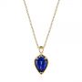 14k Yellow Gold 14k Yellow Gold Custom Pear Tanzanite Pendant - Three-Quarter View -  105117 - Thumbnail