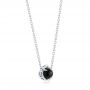 14k White Gold Custom Pearl Pendant - Flat View -  102924 - Thumbnail