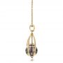 18k Yellow Gold 18k Yellow Gold Custom Pearl And Diamond Pendant - Side View -  101158 - Thumbnail