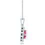  Platinum Platinum Custom Pink Sapphire Pendant - Side View -  100164 - Thumbnail