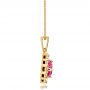 14k Yellow Gold 14k Yellow Gold Custom Pink Sapphire Pendant - Side View -  100164 - Thumbnail