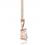 14k Rose Gold 14k Rose Gold Custom Princess Cut Pendant - Front View -  100068 - Thumbnail