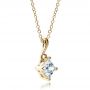 18k Yellow Gold 18k Yellow Gold Custom Princess Cut Pendant - Flat View -  100068 - Thumbnail