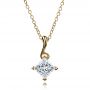 18k Yellow Gold 18k Yellow Gold Custom Princess Cut Pendant - Front View -  100068 - Thumbnail