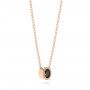 14k Rose Gold Custom Black And White Diamond Pendant - Flat View -  103452 - Thumbnail