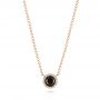 14k Rose Gold Custom Black And White Diamond Pendant - Three-Quarter View -  103452 - Thumbnail