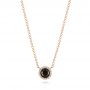 18k Rose Gold 18k Rose Gold Custom Black And White Diamond Pendant - Three-Quarter View -  103452 - Thumbnail