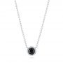 14k White Gold 14k White Gold Custom Black And White Diamond Pendant - Three-Quarter View -  103452 - Thumbnail