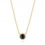 14k Yellow Gold 14k Yellow Gold Custom Black And White Diamond Pendant - Three-Quarter View -  103452 - Thumbnail