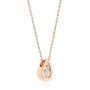 18k Rose Gold 18k Rose Gold Custom Diamond Pendant - Flat View -  103981 - Thumbnail