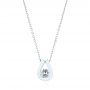 18k White Gold 18k White Gold Custom Diamond Pendant - Three-Quarter View -  103981 - Thumbnail