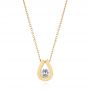 14k Yellow Gold 14k Yellow Gold Custom Diamond Pendant - Three-Quarter View -  103981 - Thumbnail