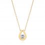 14k Yellow Gold 14k Yellow Gold Custom Diamond Pendant - Three-Quarter View -  103981 - Thumbnail