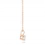 14k Rose Gold Custom Diamond Solitaire Pendant - Side View -  102443 - Thumbnail
