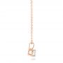 14k Rose Gold Custom Diamond Solitaire Pendant - Side View -  102443 - Thumbnail