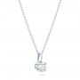 18k White Gold 18k White Gold Custom Diamond Solitaire Pendant - Flat View -  102443 - Thumbnail