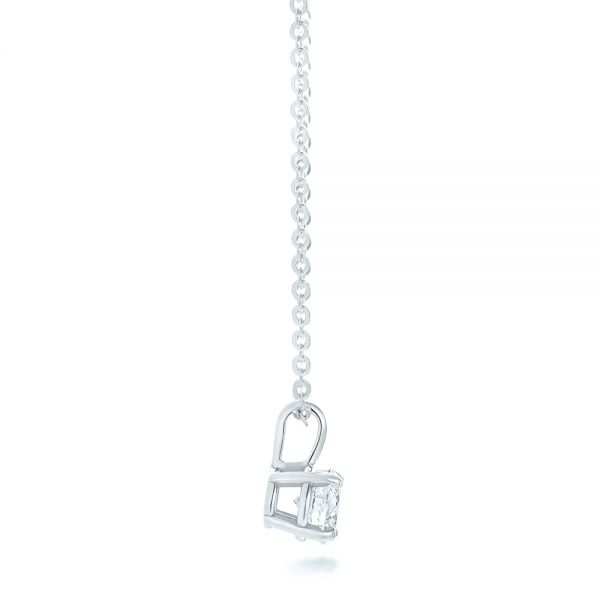  Platinum Platinum Custom Diamond Solitaire Pendant - Side View -  102443