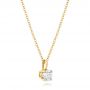 18k Yellow Gold 18k Yellow Gold Custom Diamond Solitaire Pendant - Flat View -  102443 - Thumbnail