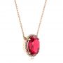 18k Rose Gold 18k Rose Gold Custom Ruby And Diamond Pendant - Flat View -  102523 - Thumbnail