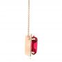 18k Rose Gold 18k Rose Gold Custom Ruby And Diamond Pendant - Side View -  102523 - Thumbnail