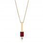 14k Yellow Gold 14k Yellow Gold Custom Ruby And Diamond Pendant - Three-Quarter View -  103527 - Thumbnail