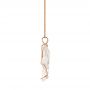 14k Rose Gold Custom Rutilated Quartz Pendant - Side View -  101538 - Thumbnail