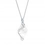 18k White Gold 18k White Gold Custom Rutilated Quartz Pendant - Flat View -  101538 - Thumbnail