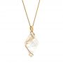 14k Yellow Gold 14k Yellow Gold Custom Rutilated Quartz Pendant - Flat View -  101538 - Thumbnail
