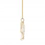 14k Yellow Gold 14k Yellow Gold Custom Rutilated Quartz Pendant - Side View -  101538 - Thumbnail