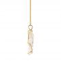 14k Yellow Gold 14k Yellow Gold Custom Rutilated Quartz Pendant - Side View -  101538 - Thumbnail