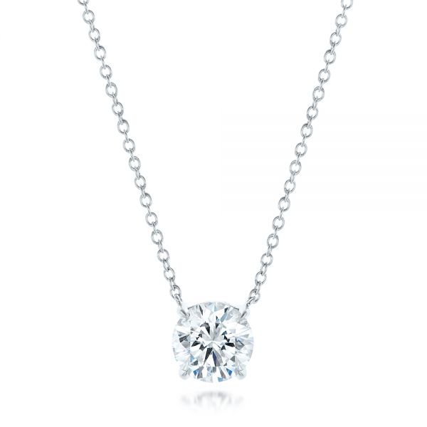 Custom Solitaire Diamond Pendant - Image