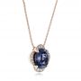 14k Rose Gold 14k Rose Gold Custom Spinel And Diamond Pendant - Flat View -  101243 - Thumbnail