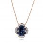 18k Rose Gold 18k Rose Gold Custom Spinel And Diamond Pendant - Three-Quarter View -  101243 - Thumbnail
