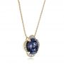 14k Yellow Gold 14k Yellow Gold Custom Spinel And Diamond Pendant - Flat View -  101243 - Thumbnail