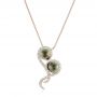 14k Rose Gold 14k Rose Gold Custom Tahitian Pearl And Diamond Pendant - Three-Quarter View -  102522 - Thumbnail